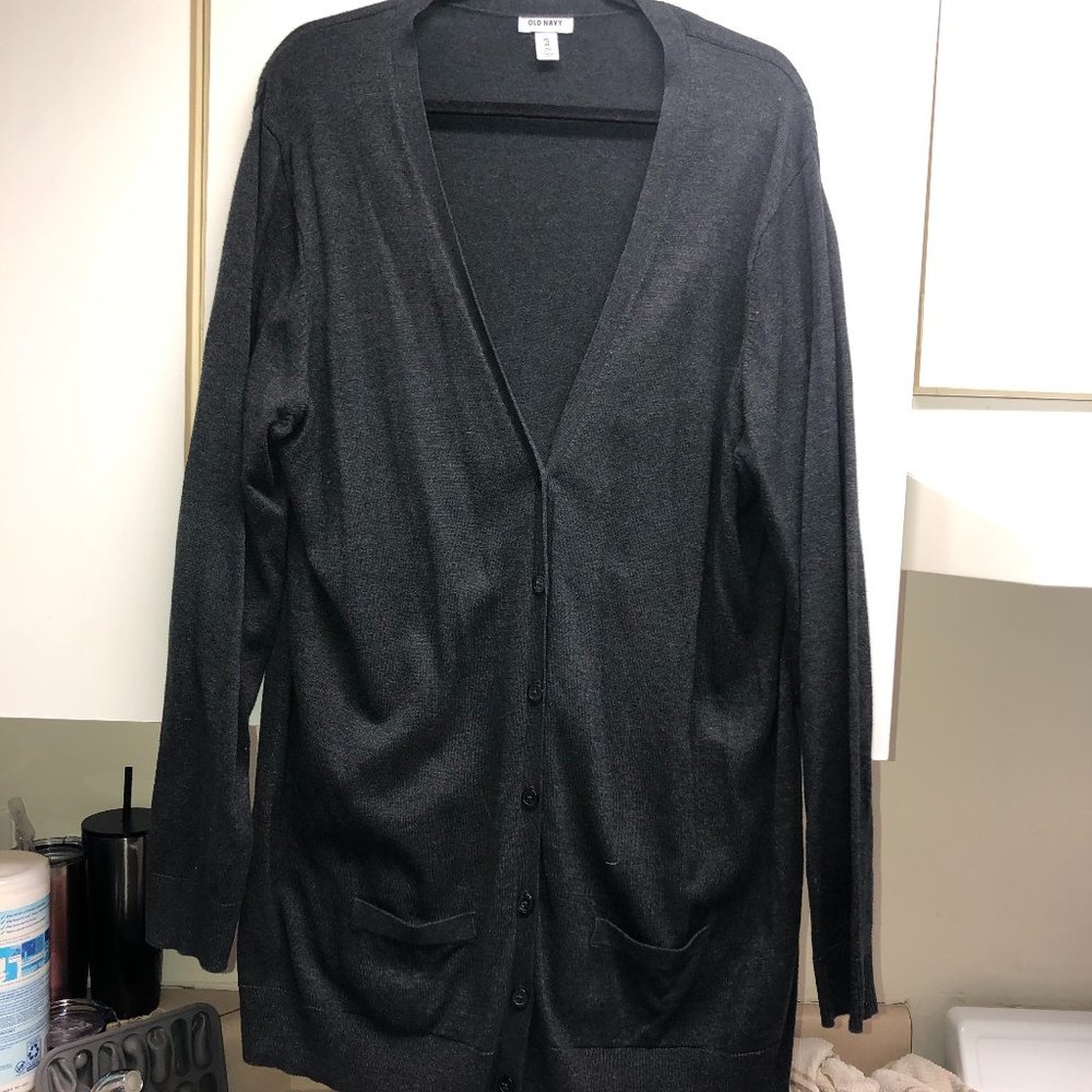 Old Navy Dark Gray Boyfriend Cardigan